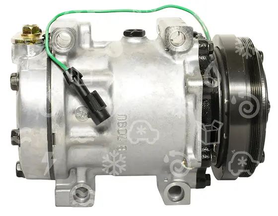 kompresor SANDEN 7H15 MD, řemenice 125 mm - M120x1,5, 12V